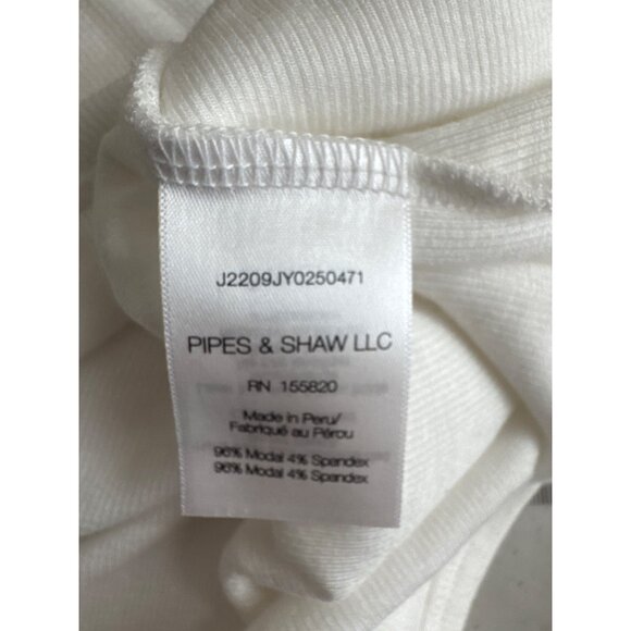 Veronica Beard Jeans White Ruched turtleneck Long Sleeve Top size large - Picture 3 of 7